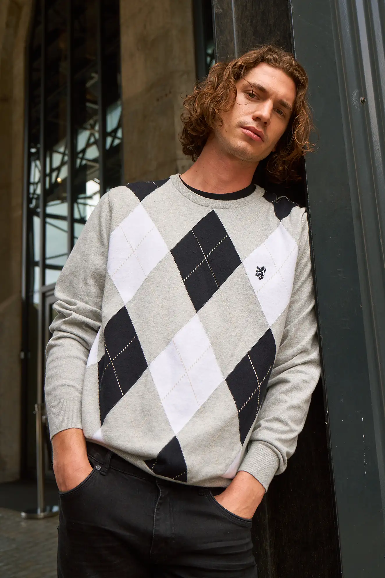 Pringle Bryce L/S argyle sweater men's - Frontierco